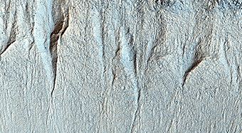 Gullies in Liu Hsin Crater