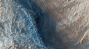 Fill or Mantling Material in a Crater
