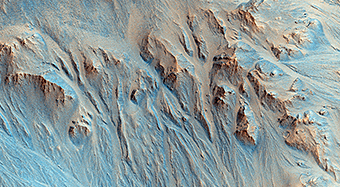 Alluvial Fans in Mojave Crater