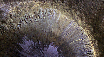 A Winter’s View of a Gullied Crater