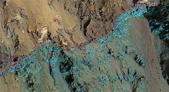 Bedrock Exposed in the Rim of Hale Crater