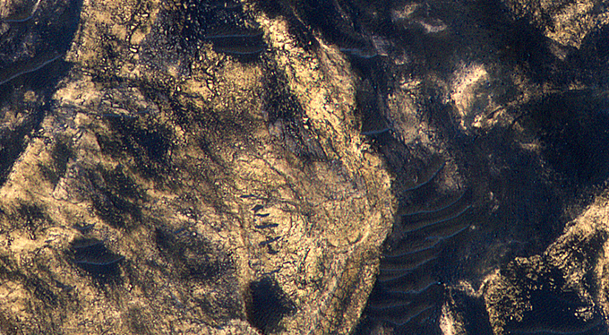 Jumbled Blocks on the Floor of Melas Chasma