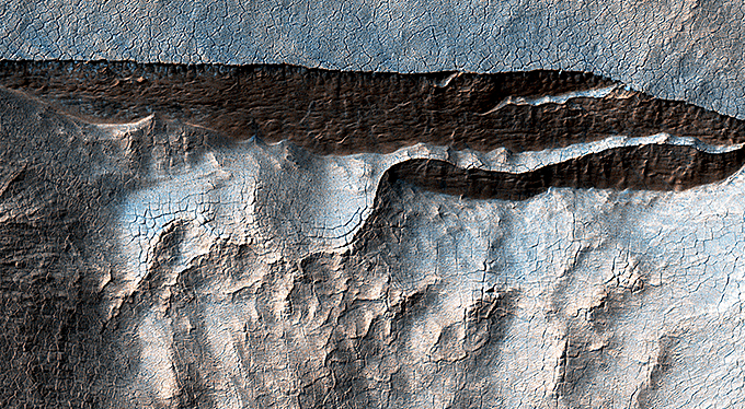 An Icy Scarp in the Southern Mid-latitudes