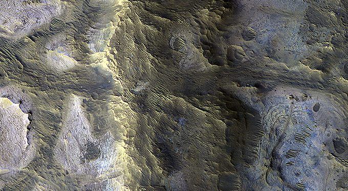 A Technicolor Mound near Oxia Planum