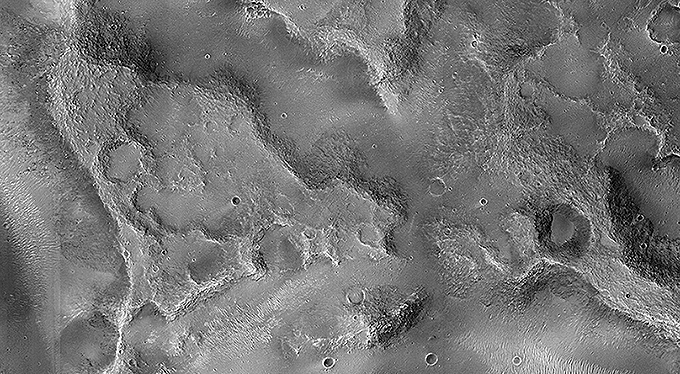 Fractured Blocks on a Crater Floor