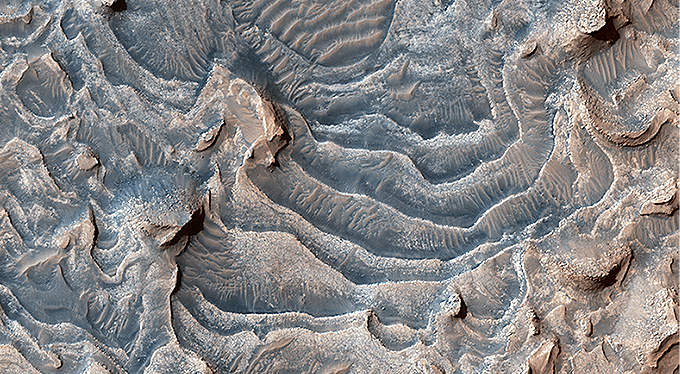 Layers Blanket a Crater Floor