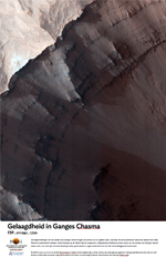 Gelaagdheid in Ganges Chasma