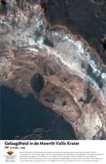 Gelaagdheid in de Mawrth Vallis Krater