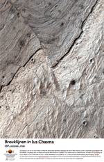 Breuklijnen in Ius Chasma 