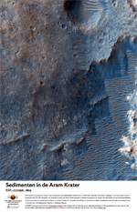 Sedimenten in de Aram Krater