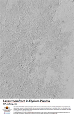 Lavastroomfront in Elysium Planitia