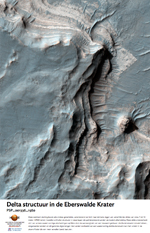 Delta structuur in de Eberswalde Krater