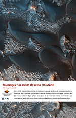 Mudanas nas dunas de areia em Marte