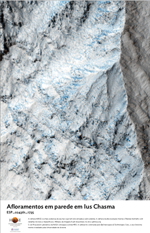 Afloramentos em parede em Ius Chasma