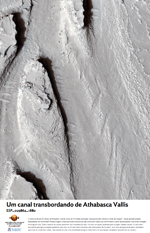 Um canal transbordando de Athabasca Vallis