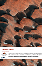 Damm och frost vid Mars nordpol